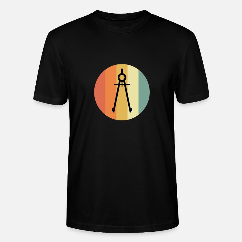 Architekt Zirkel Mathematiker Technisch Geschenk - Stanley/Stella Unisex Bio-T-Shirt CRAFTER - Schwarz