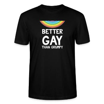 LGBT - Gay - Homosexuell - Gay Pride - launisch - Stanley/Stella Unisex Bio-T-Shirt CRAFTER - Schwarz - Vorne - Alina (178cm) & Michal (187cm)