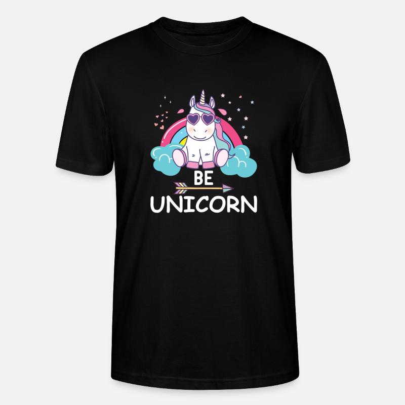 Cooles Einhorn - Stanley/Stella Unisex Bio-T-Shirt CRAFTER - Schwarz