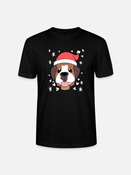 Weihnachten – Weihnachtspullover – Bernhardiner - Stanley/Stella Unisex Bio-T-Shirt CRAFTER - Schwarz
