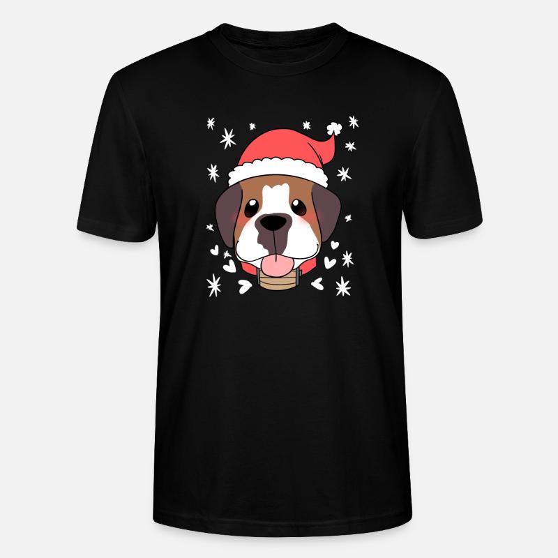 Weihnachten – Weihnachtspullover – Bernhardiner - Stanley/Stella Unisex Bio-T-Shirt CRAFTER - Schwarz