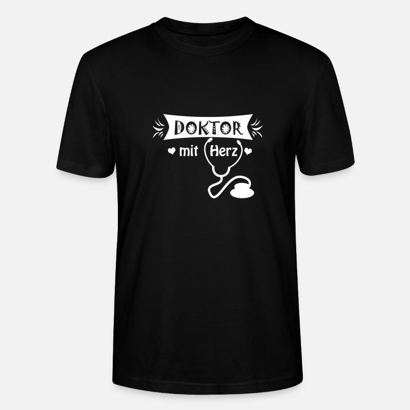 Doktor mit Herz - Stanley/Stella Unisex Bio-T-Shirt CRAFTER - Schwarz