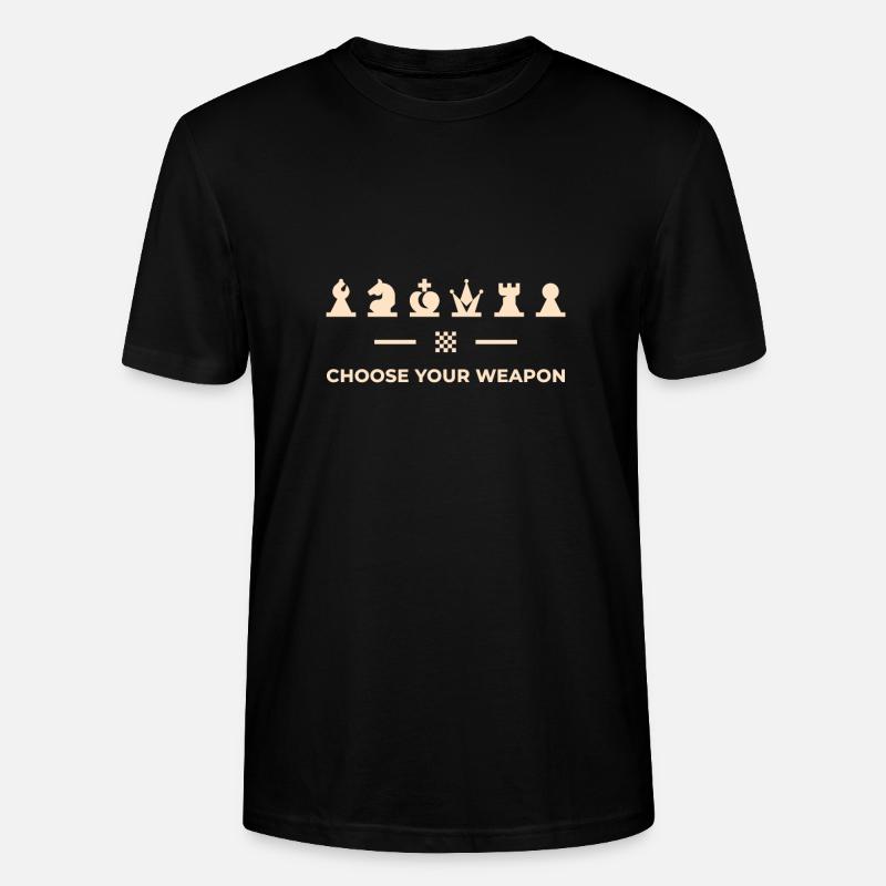 Chess player - chessmen - gift - Stanley/Stella CRAFTER Unisex Organic T-Shirt - black