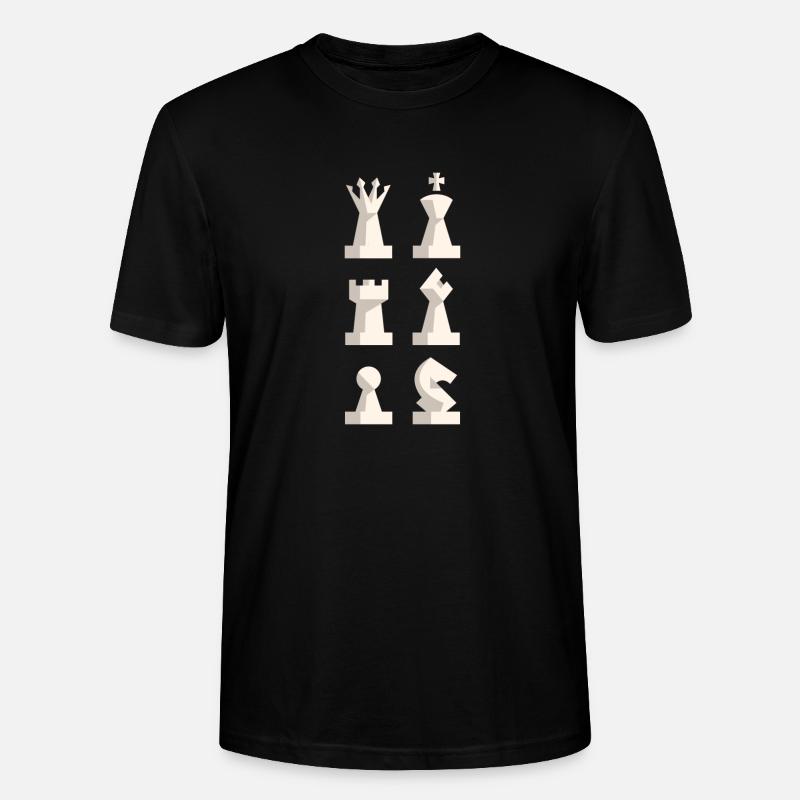 Pièces d’échecs - Échecs - Cadeau - T-shirt bio CRAFTER Stanley Stella Unisexe - noir