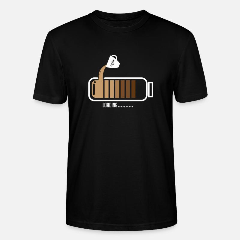 Coffee Loading - Stanley/Stella CRAFTER Unisex Organic T-Shirt - black