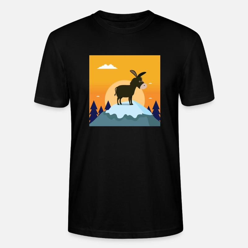Ânes sur le dessus - T-shirt bio CRAFTER Stanley Stella Unisexe - noir