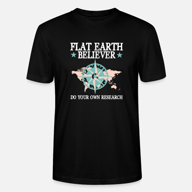 Flat Earth Flache Erde - Stanley/Stella Unisex Bio-T-Shirt CRAFTER - Schwarz