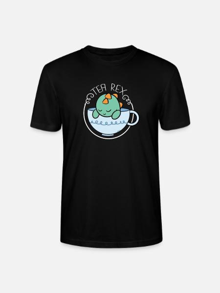 Tea Rex tea tea drinker - Stanley/Stella CRAFTER Unisex Organic T-Shirt - black