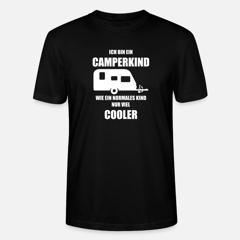 Ich bin ein CAMPERKIND wie ein normales nur cooler - Stanley/Stella Unisex Bio-T-Shirt CRAFTER - Schwarz