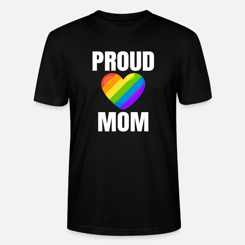 Stolze Mutter Regenbogen Herz Stolz - Stanley/Stella Unisex Bio-T-Shirt CRAFTER - Schwarz