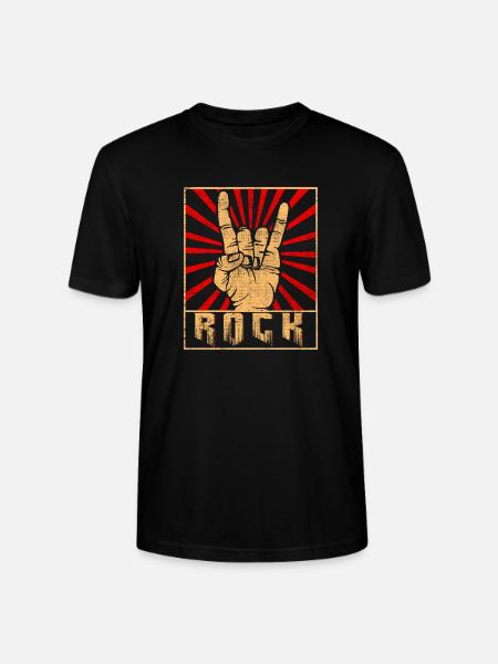 Rockband Rocker Horns Finger Zeichen - Stanley/Stella Unisex Bio-T-Shirt CRAFTER - Schwarz