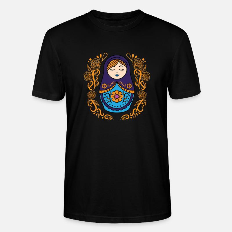Matryoshka Matryoshka Poupée Russe Russie - T-shirt bio CRAFTER Stanley Stella Unisexe - noir