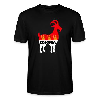 Viva Colonia - Geißbock für Köln Fans - Stanley/Stella Unisex Bio-T-Shirt CRAFTER - Schwarz - Vorne - Alina (178cm) & Michal (187cm)