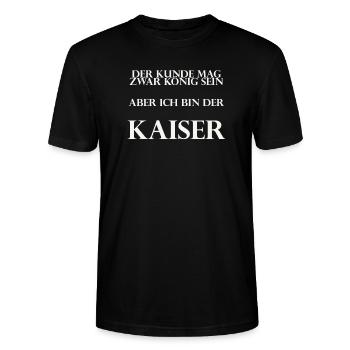 Kaiser - Stanley/Stella Unisex Bio-T-Shirt CRAFTER - Schwarz - Vorne - Alina (178cm) & Michal (187cm)