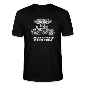 Trike Moto Moto Motard Moto Cadeau - T-shirt bio CRAFTER Stanley Stella Unisexe - noir - Devant - Alina (178cm) & Michal (187cm)