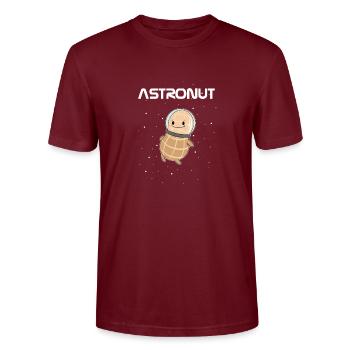 Astronaute arachide astronaute espace - T-shirt bio CRAFTER Stanley Stella Unisexe - bordeaux - Devant - Alina (178cm) & Michal (187cm)