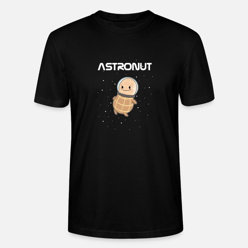 Astronaut peanut astronaut space - Stanley/Stella CRAFTER Unisex Organic T-Shirt - black