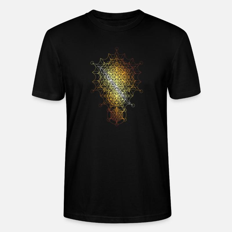 Sacred Geometry Curved Dimensions - Stanley/Stella CRAFTER Unisex Organic T-Shirt - black