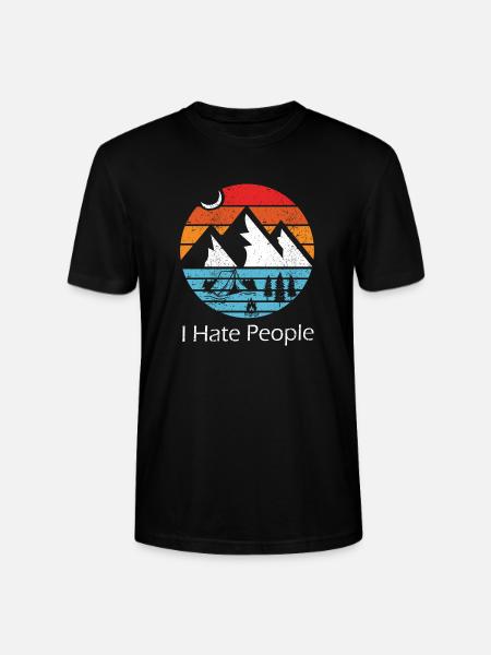 I hate people - Stanley/Stella CRAFTER Unisex Organic T-Shirt - black