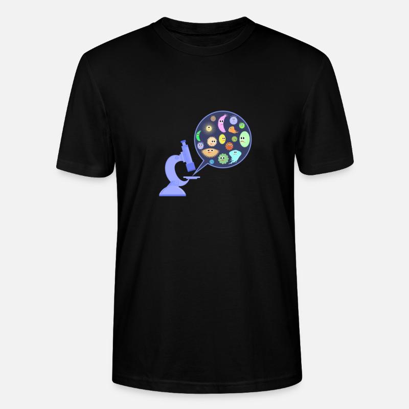 Germs under the microscope - Stanley/Stella CRAFTER Unisex Organic T-Shirt - black