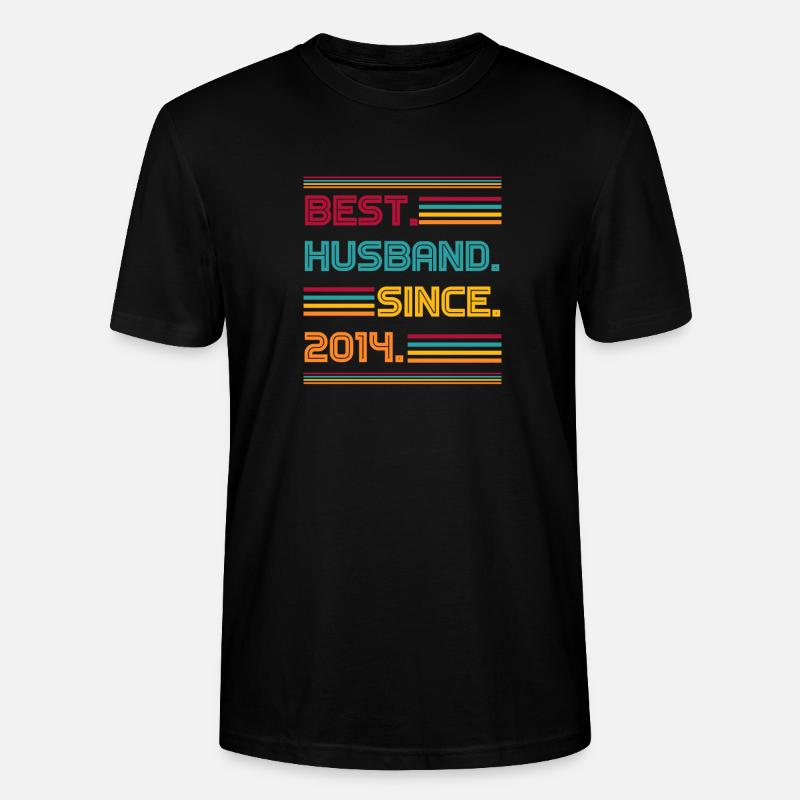 Best Husband Since 2014 - Stanley/Stella Unisex Bio-T-Shirt CRAFTER - Schwarz
