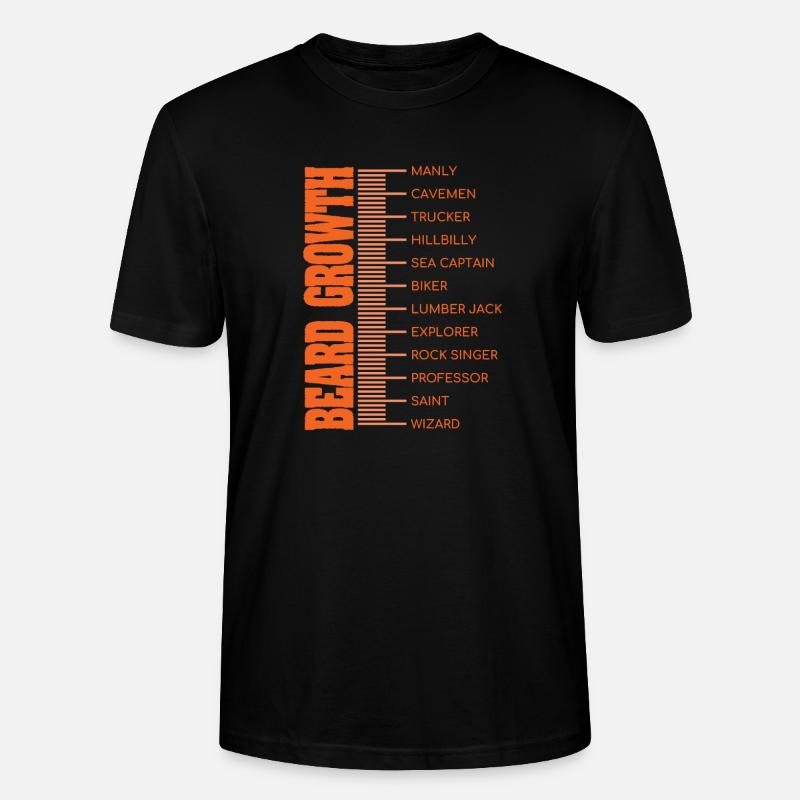 Beard Lover-Beard Chart-Beard Growth - Stanley/Stella Unisex Bio-T-Shirt CRAFTER - Schwarz