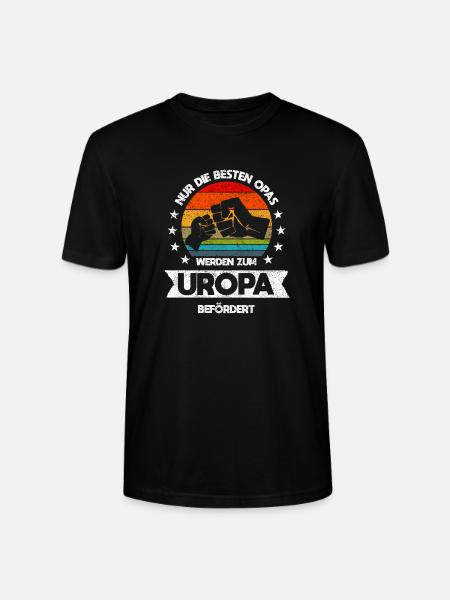 Uropa Geschenk - Stanley/Stella Unisex Bio-T-Shirt CRAFTER - Schwarz