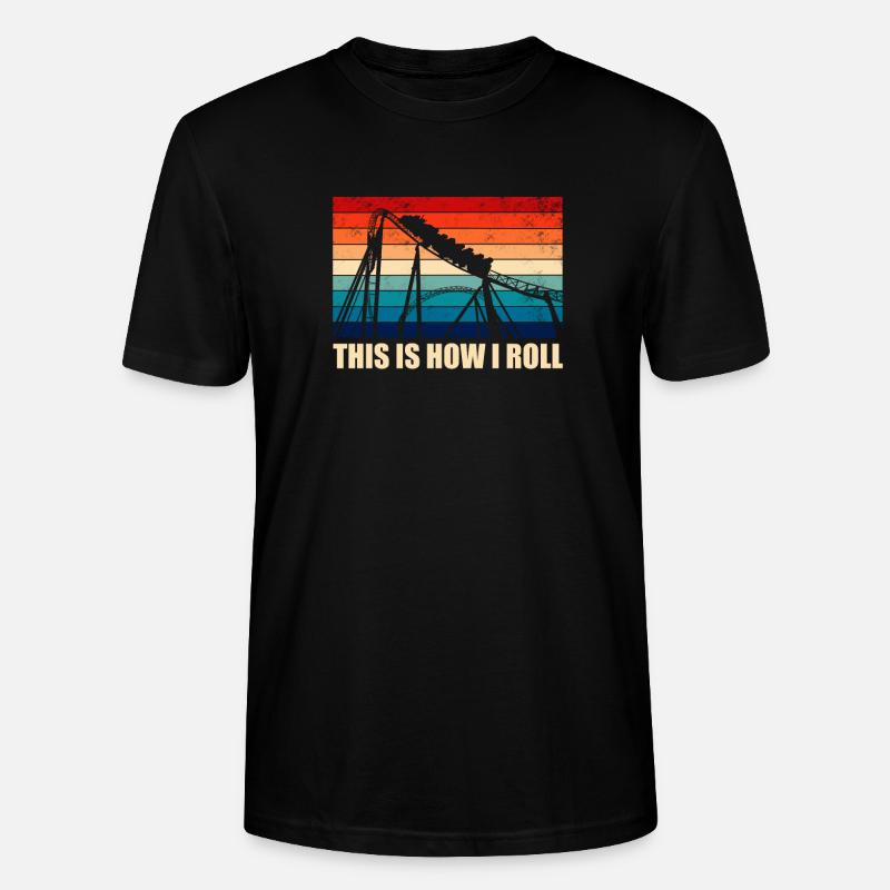 Achterbahn Roller Coaster Freizeitpark Rollercoast - Stanley/Stella Unisex Bio-T-Shirt CRAFTER - Schwarz