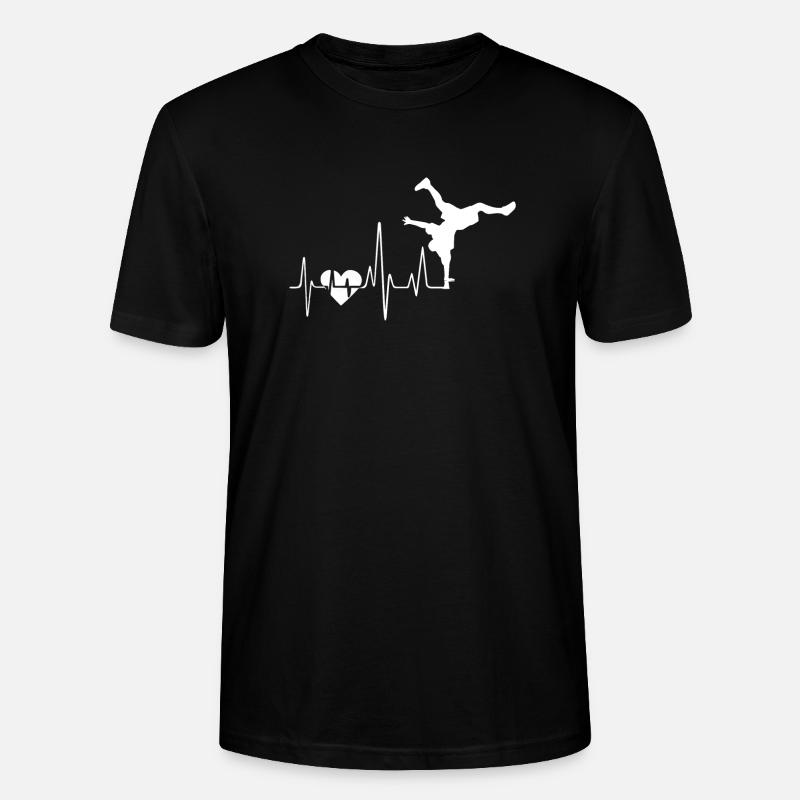 Breakdance Breakdance Herzschlag - Stanley/Stella Unisex Bio-T-Shirt CRAFTER - Schwarz