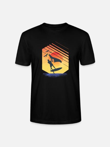Wing Foiling Surfing Surfer gaveide - Stanley Stella CRAFTER unisex økologisk-T-shirt - sort