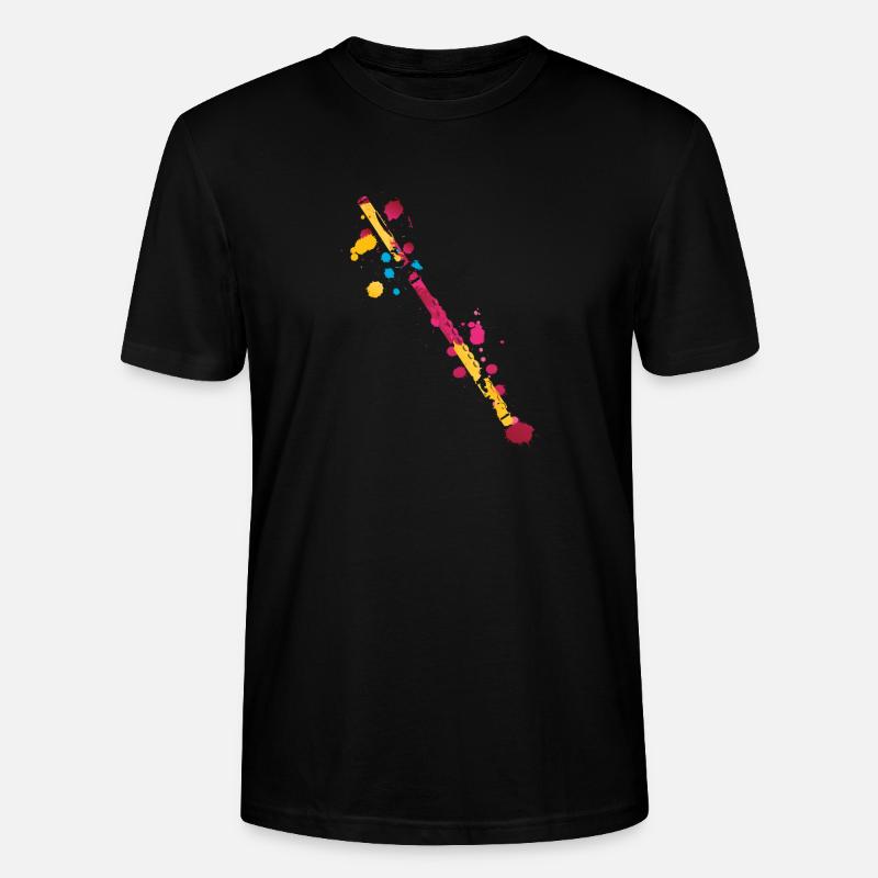 Querflöte Splash - Stanley/Stella Unisex Bio-T-Shirt CRAFTER - Schwarz