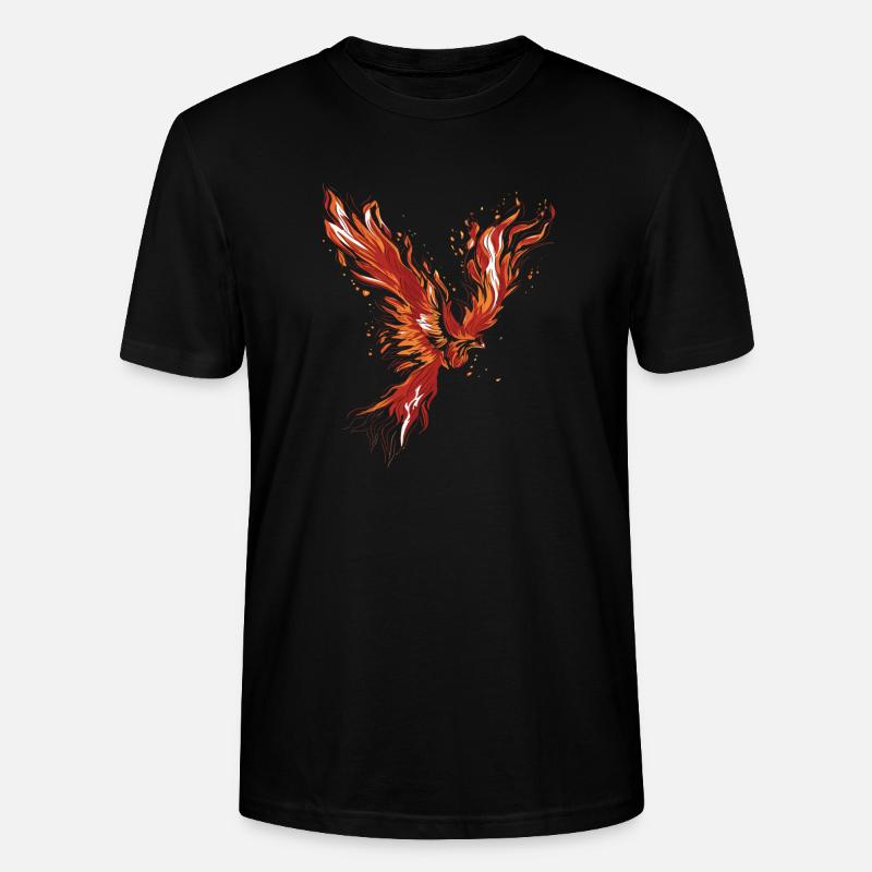 Brennender Phönix - Stanley/Stella Unisex Bio-T-Shirt CRAFTER - Schwarz
