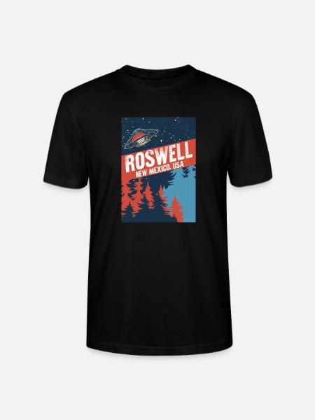 Roswell New Mexico USA Théories du complot Fun Gif - T-shirt bio CRAFTER Stanley Stella Unisexe - noir