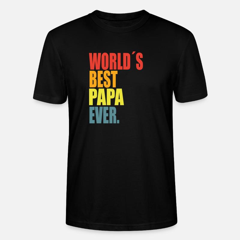 Bester Papa Spruch - Stanley/Stella Unisex Bio-T-Shirt CRAFTER - Schwarz