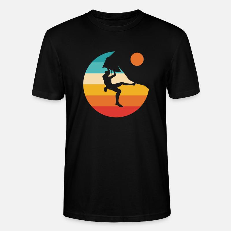 Climbing climbing climber mountain boulder - Stanley/Stella CRAFTER Unisex Organic T-Shirt - black