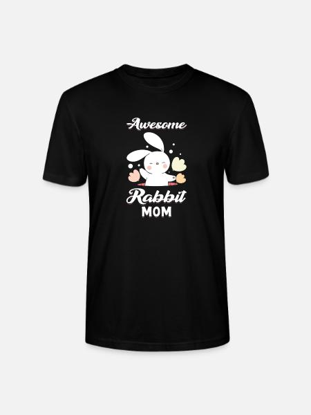 rabbit mom cute - Stanley/Stella CRAFTER Unisex Organic T-Shirt - black