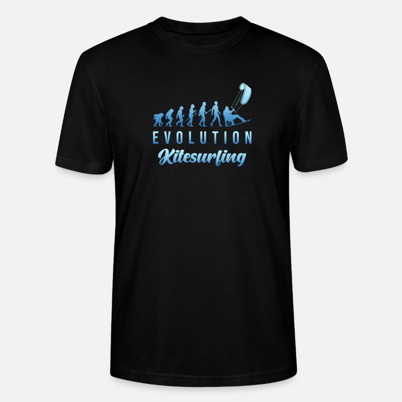 Kitesurfing Evolution - Stanley/Stella CRAFTER Unisex Organic T-Shirt - black