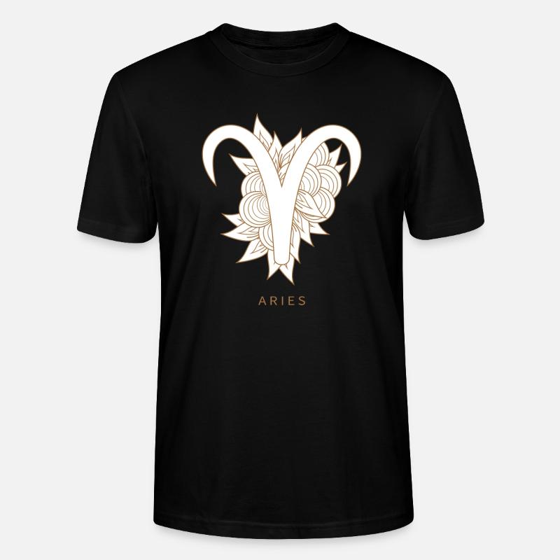 Aries Widder Sternzeichen Astrology - Stanley/Stella Unisex Bio-T-Shirt CRAFTER - Schwarz