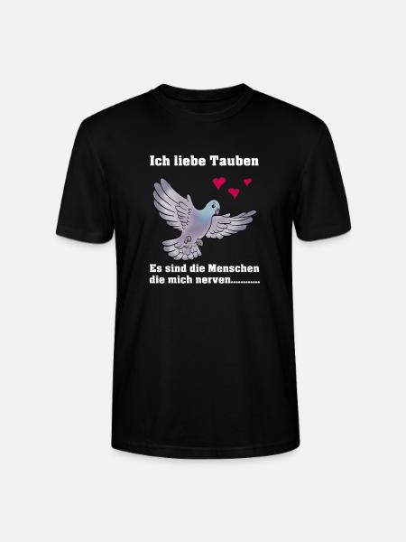 Ich liebe Tauben - Stanley/Stella Unisex Bio-T-Shirt CRAFTER - Schwarz