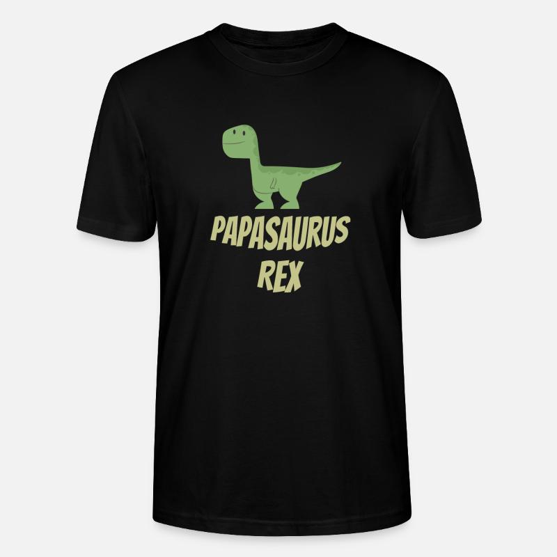 Papasaurus Rex - Stanley/Stella Unisex Bio-T-Shirt CRAFTER - Schwarz