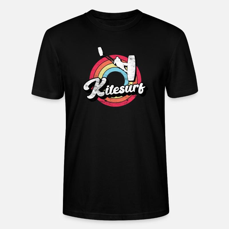 Kitesurf Kitesurfer Kiteboarding Kitesurfing - T-shirt bio CRAFTER Stanley Stella Unisexe - noir