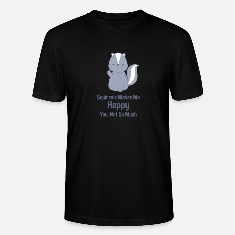 Squirrel funny - Stanley/Stella CRAFTER Unisex Organic T-Shirt - black