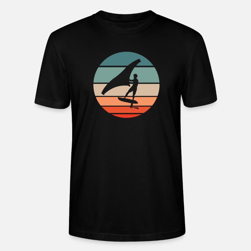 Wing Foiling Surf Surfing Surfer - T-shirt bio CRAFTER Stanley Stella Unisexe - noir