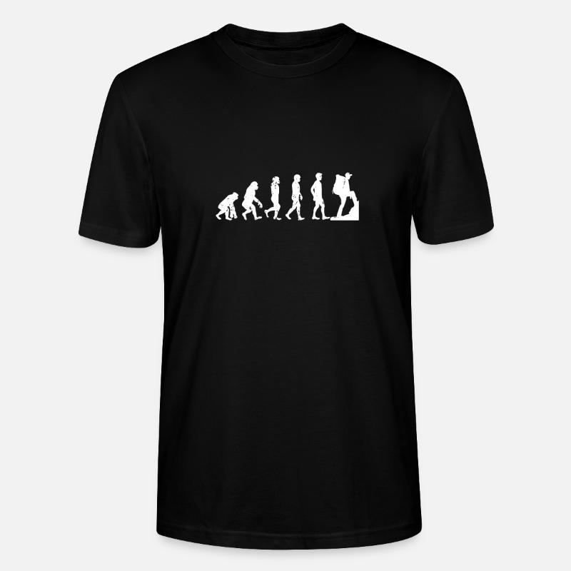 Hiking Evolution - Stanley/Stella CRAFTER Unisex Organic T-Shirt - black