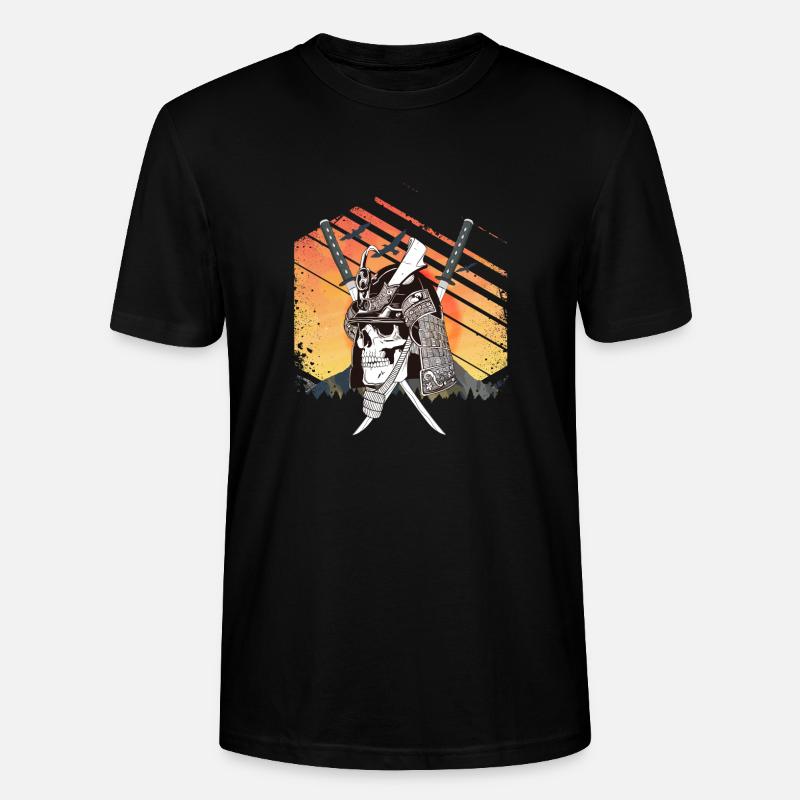 Samurai Skull - Stanley/Stella Unisex Bio-T-Shirt CRAFTER - Schwarz