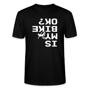 Is My Bike Ok - Stanley/Stella Unisex Bio-T-Shirt CRAFTER - Schwarz - Vorne - Alina (178cm) & Michal (187cm)