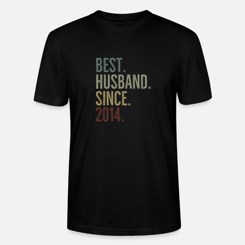 Bester Ehemann seit 2014 - Stanley/Stella Unisex Bio-T-Shirt CRAFTER - Schwarz