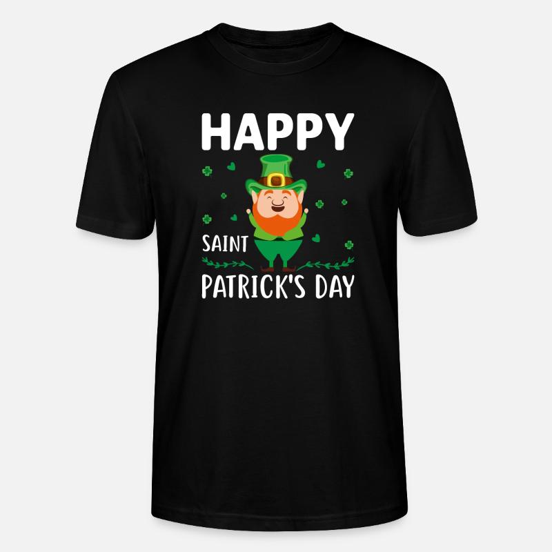 Happy Saint Patrick´s Day - Stanley/Stella Unisex Bio-T-Shirt CRAFTER - Schwarz