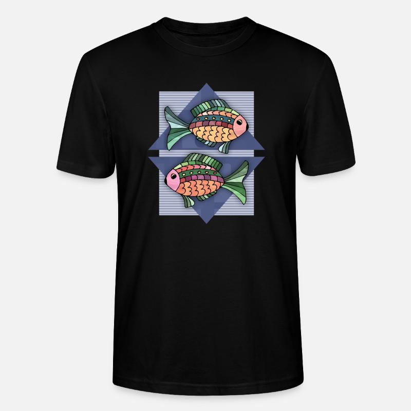 Fische - Stanley/Stella Unisex Bio-T-Shirt CRAFTER - Schwarz