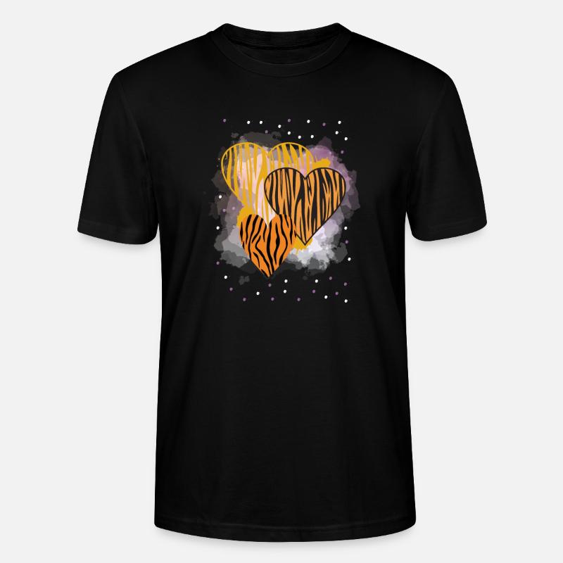 Conception de cœur Wildcat - T-shirt bio CRAFTER Stanley Stella Unisexe - noir